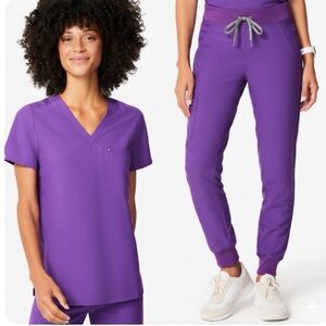 Figs Scrub Set Ultra Violet Catarina and Zamora size S/XS